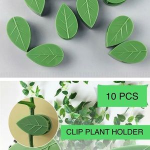 10 pc Leaf shaped sticky clips to hold your climbing plants in style